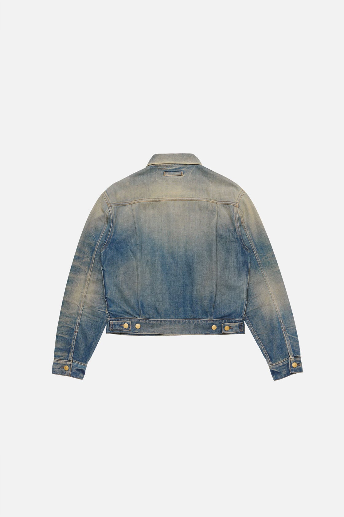 Scraped denim jacket - Mid Blue