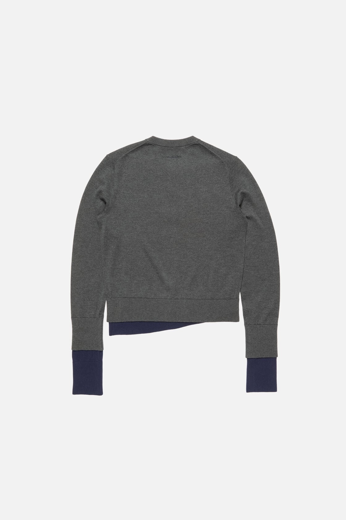 Double-layered cardigan - Dark grey/multi