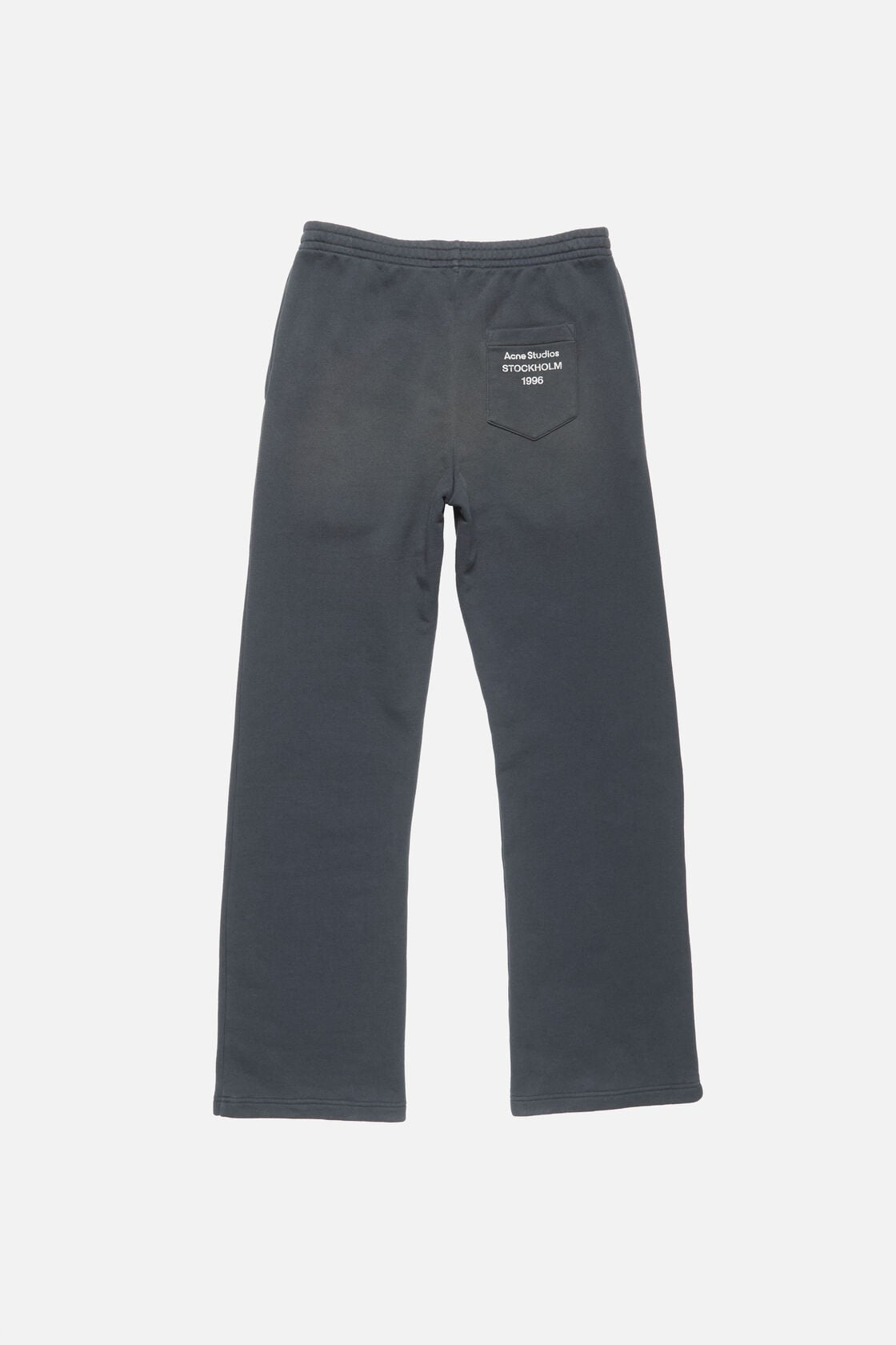 Fleece trousers with stamp logo - Faded black