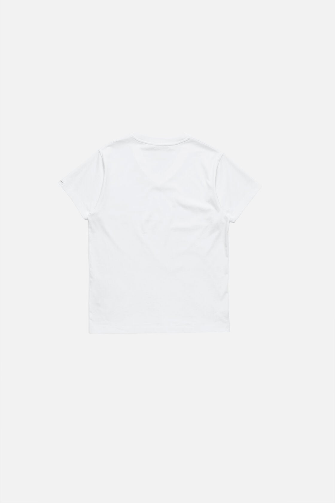 Satin label v-neck t-shirt - Optic White