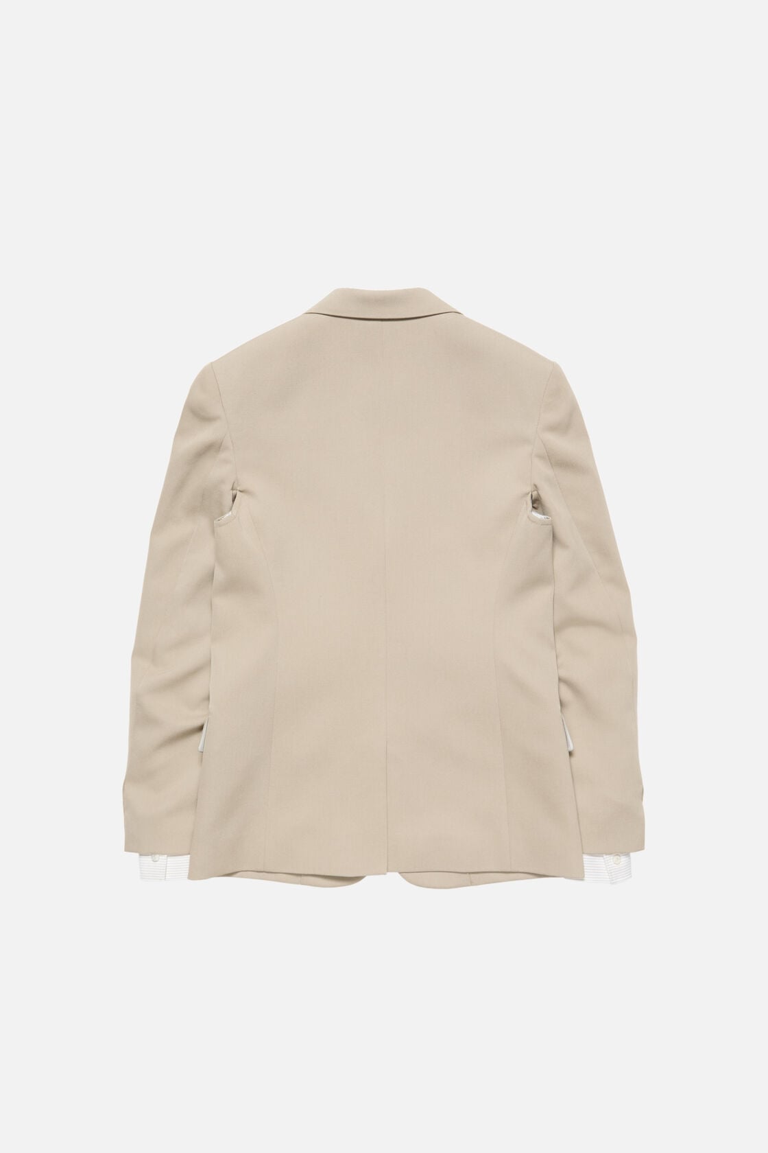 Layered wool suit jacket - Beige