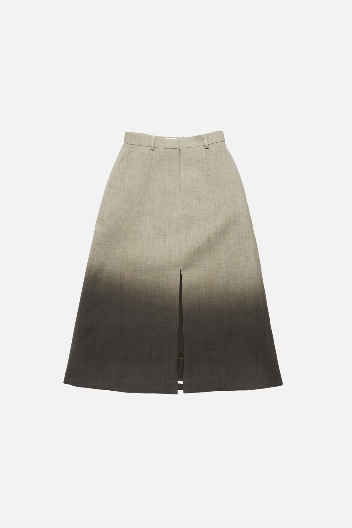 Printed wool skirt - Faded taupe/black