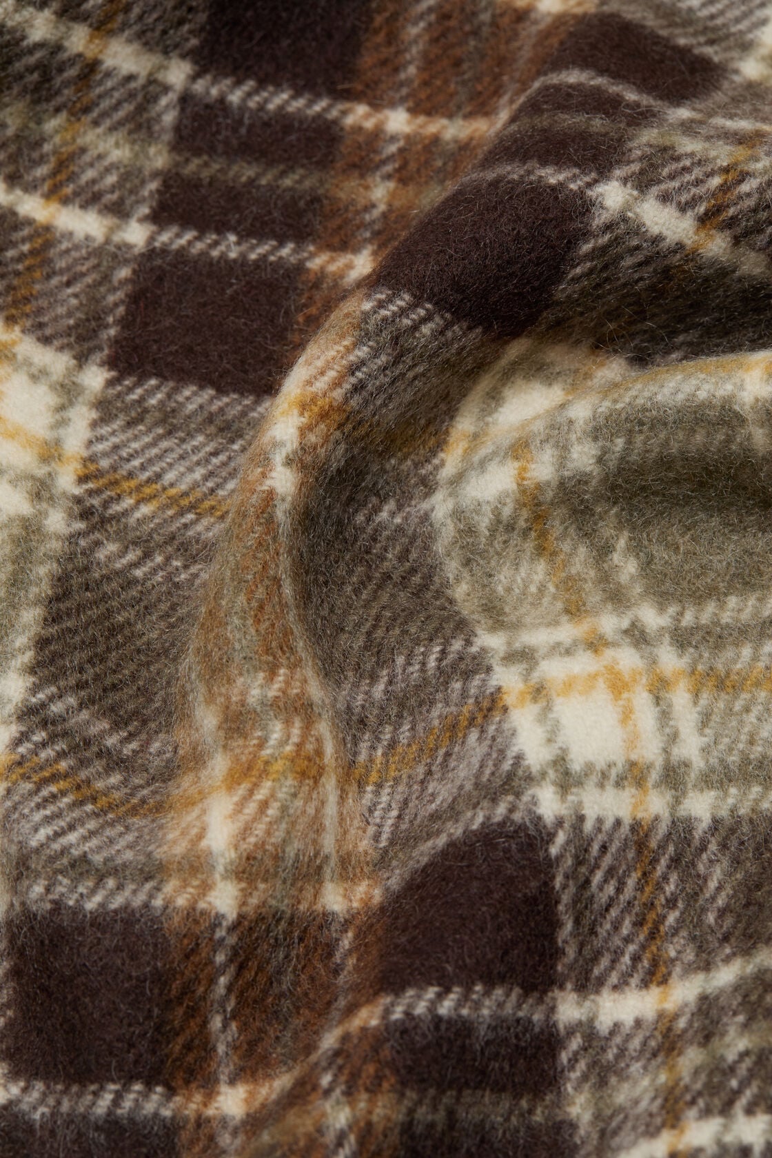 Cashmere scarf - Dark brown/khaki green