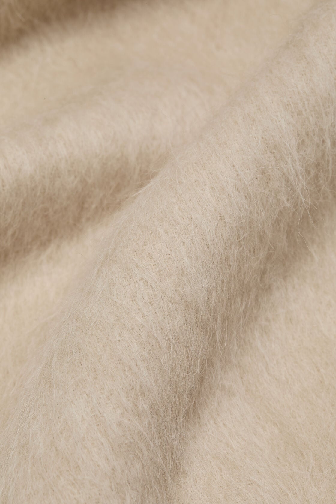 Alpaca wool logo scarf - Oatmeal melange