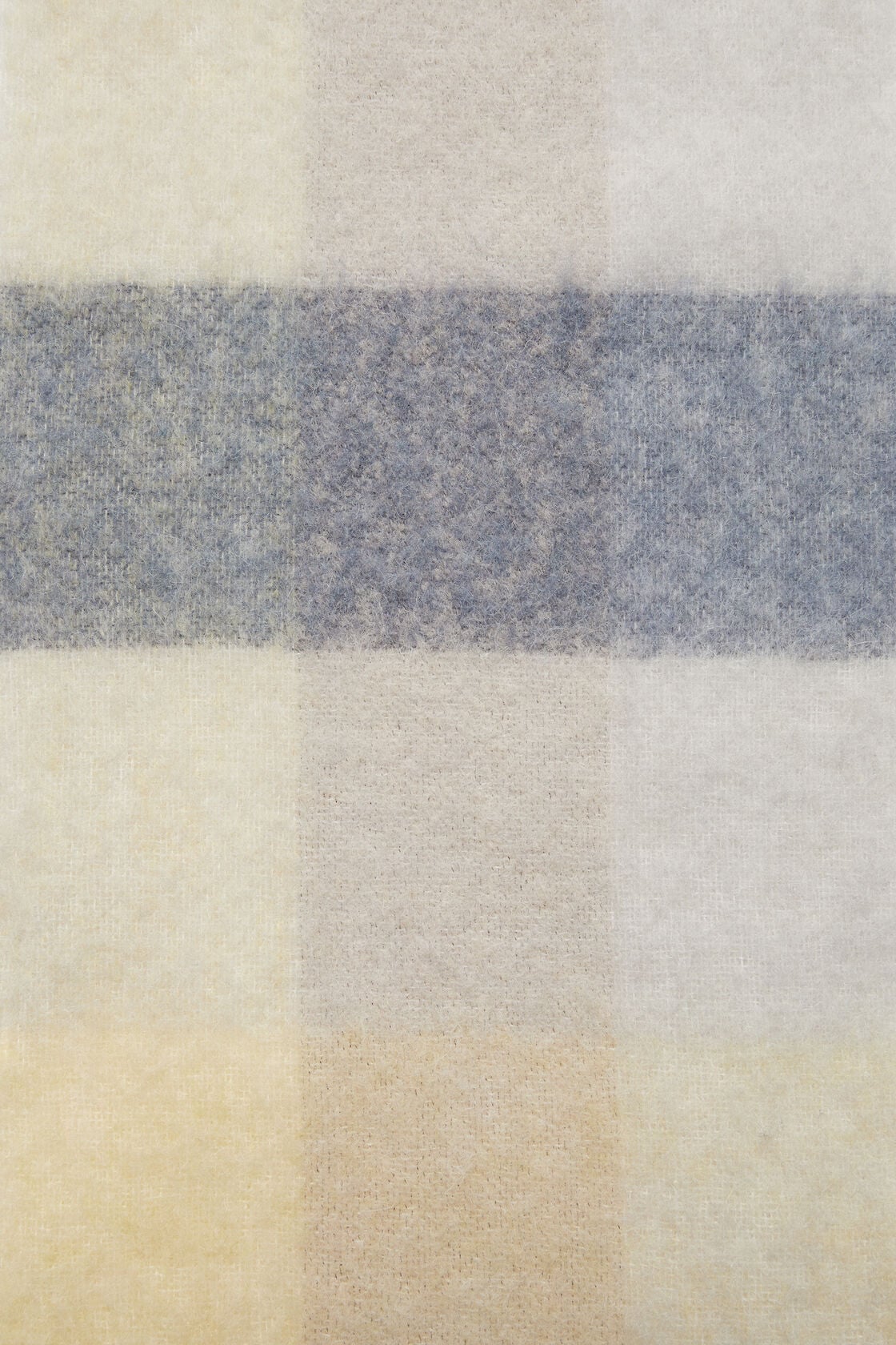 Mohair checked scarf - Vanilla/beige/lavender