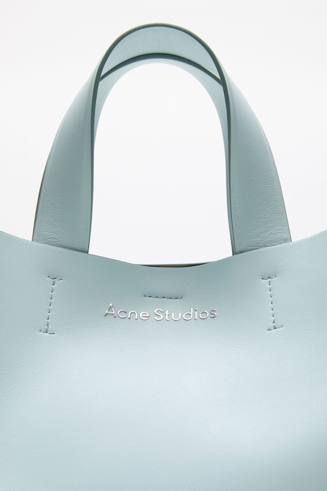 Musubi leather tote - Dusty blue