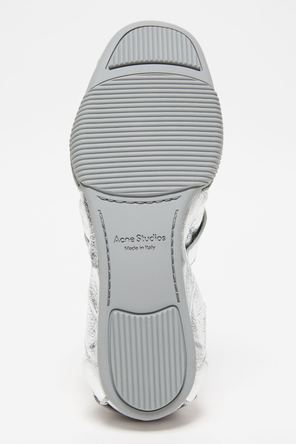 Lace-up leather shoes - Silver/grey