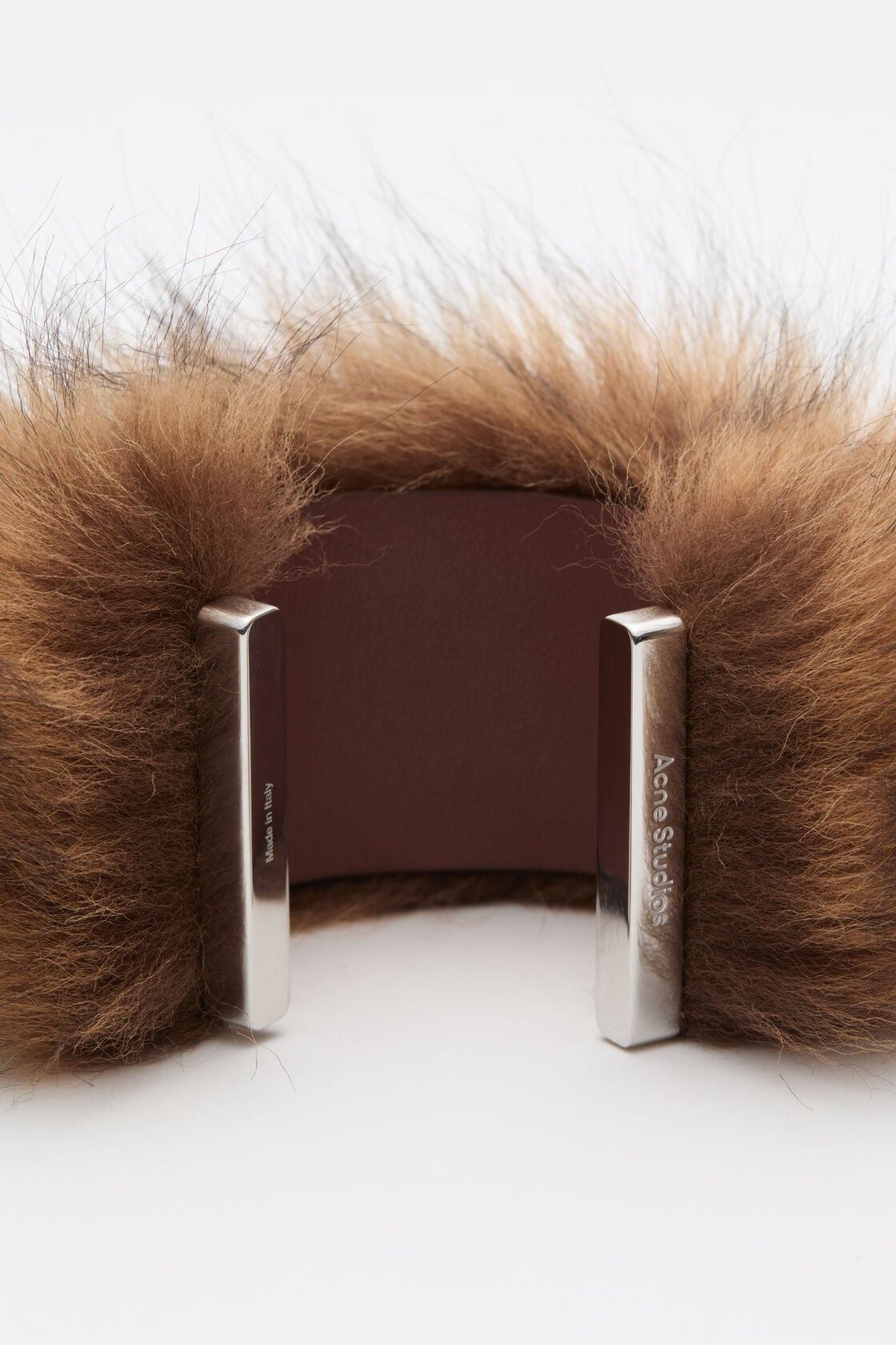 Furry bracelet - Silver/Brown
