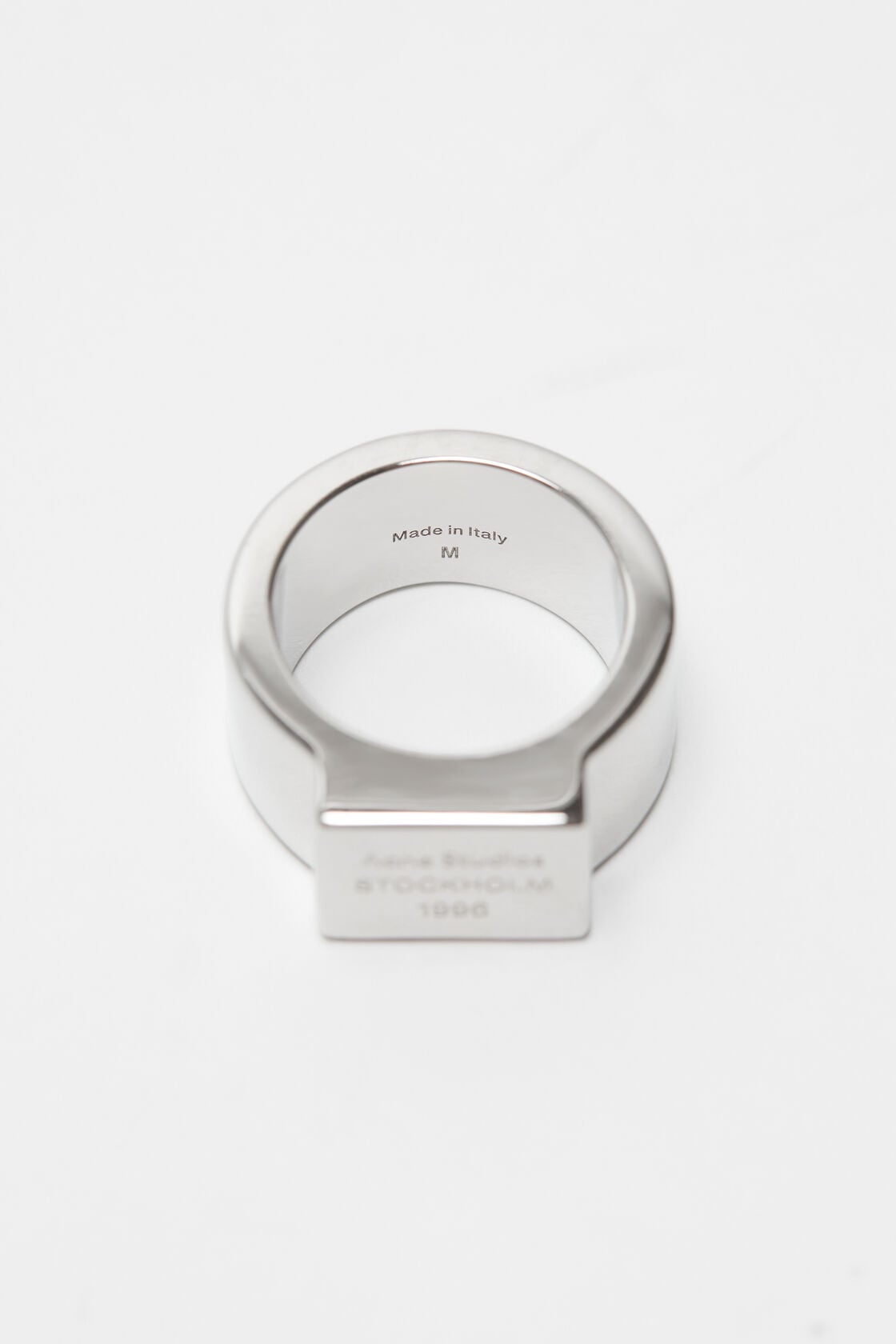 Logo engraved signet ring - Silver