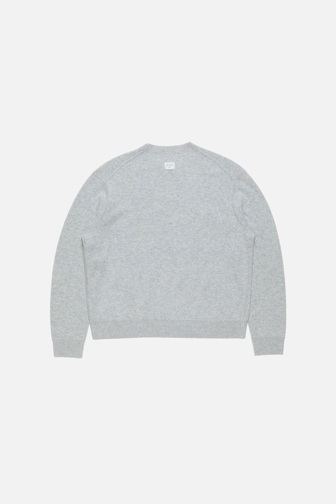 Cashmere sweater with logo - Cold grey melange