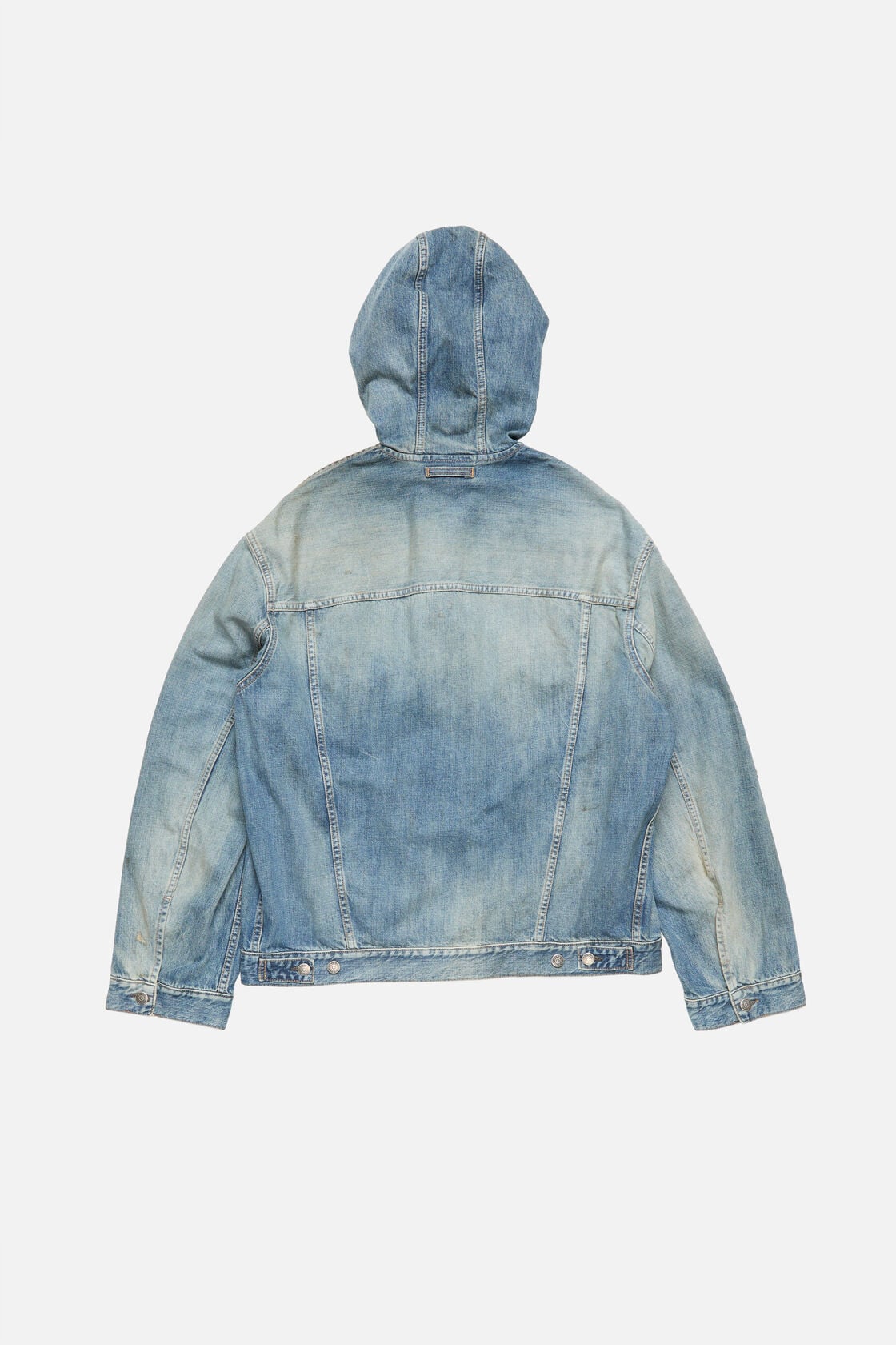 Hooded denim jacket - Mid Blue