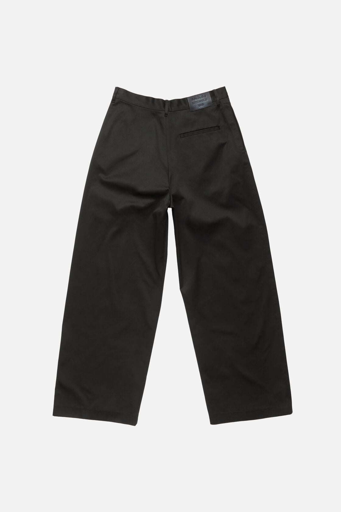 Cotton satin trousers - Black