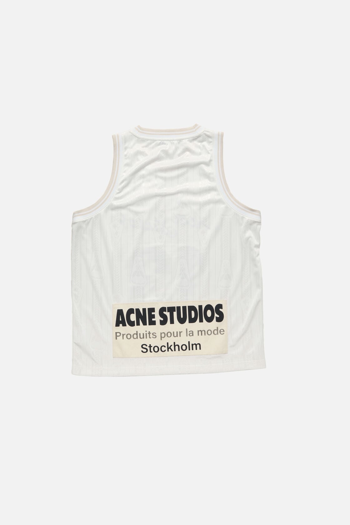 Sports jersey tank top - White