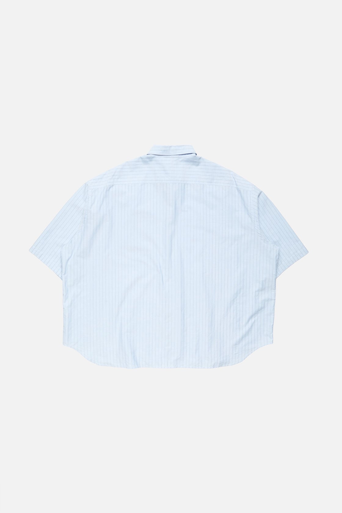 Striped poplin shirt - Baby blue