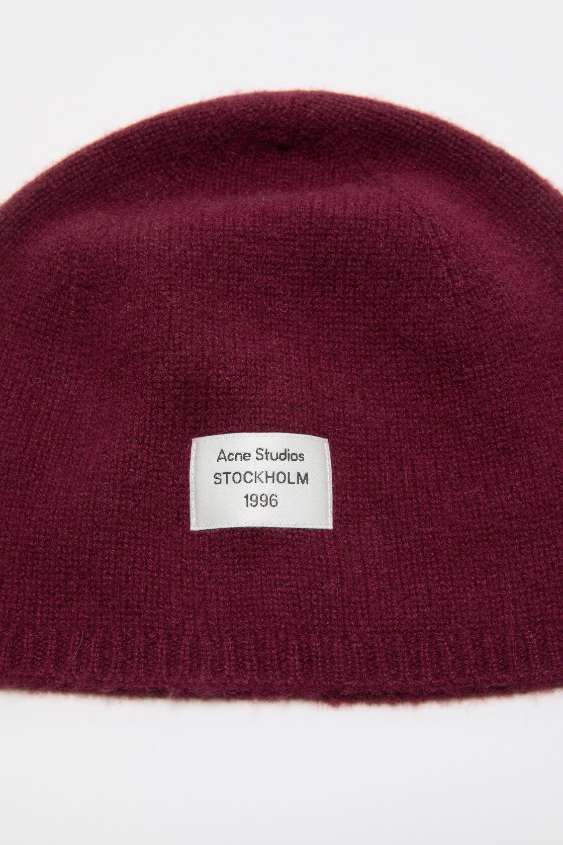 Cashmere beanie with logo - Dark red