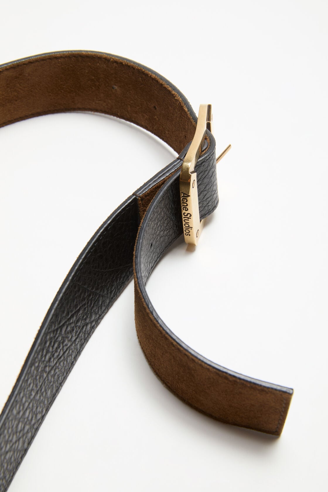 Reversible leather belt - Cognac brown/black