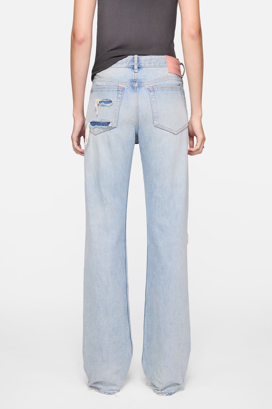 Regular fit distressed jeans - 2010F - Light blue