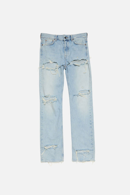 Regular fit distressed jeans - 2010F - Light blue