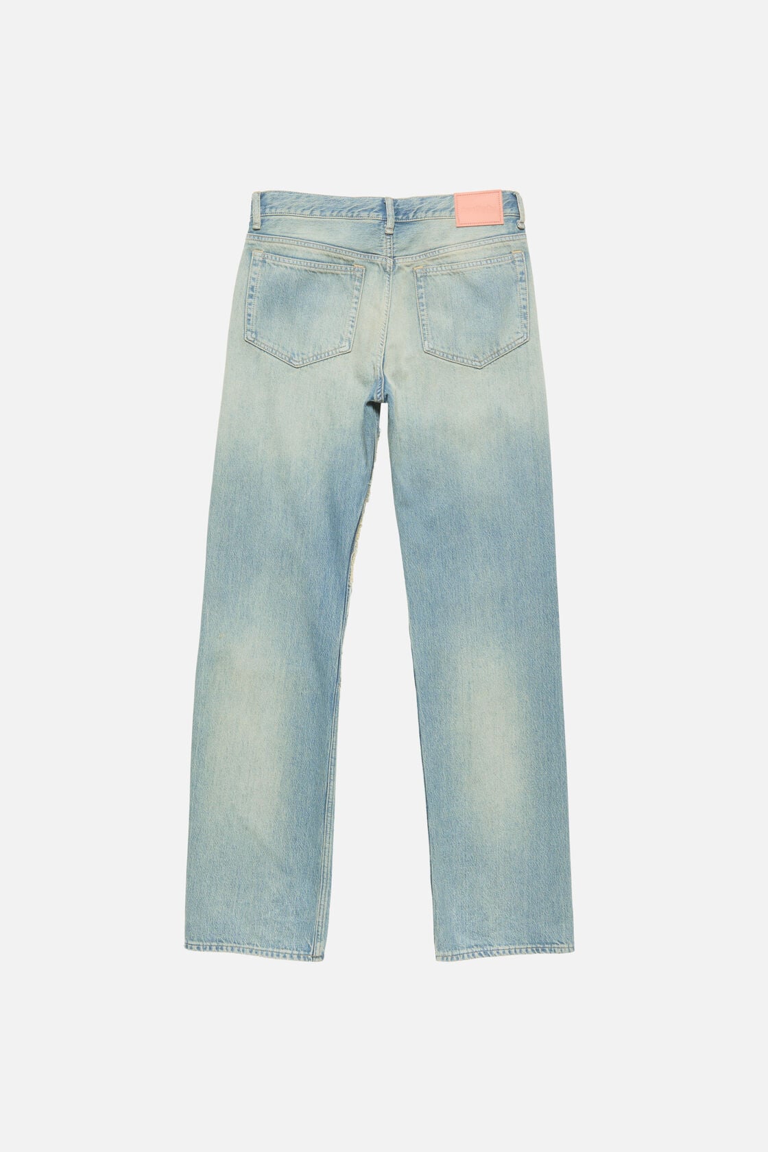 Suede Panel Jeans - Light blue