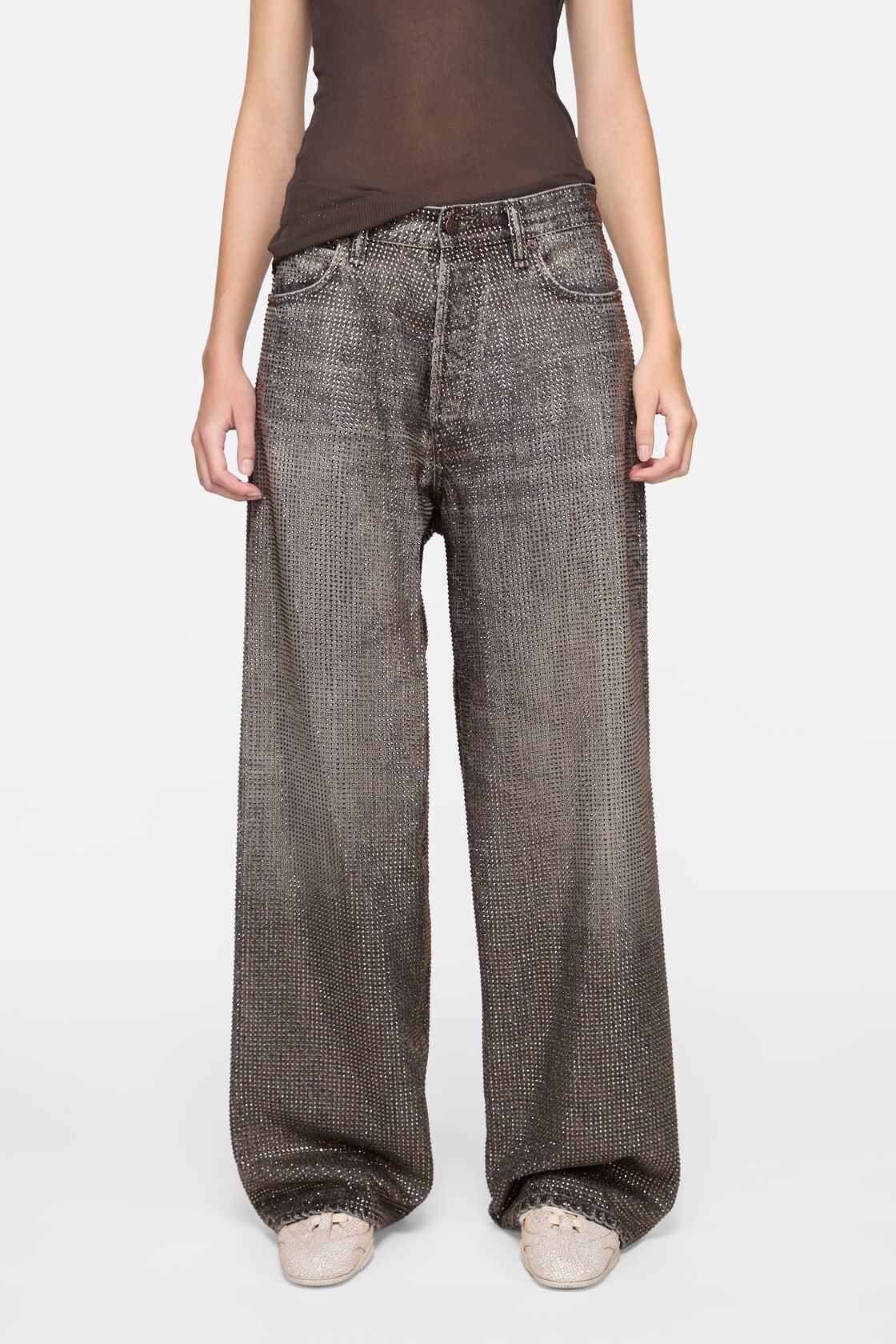 Loose rhinestone jeans – 1981 - Washed Black