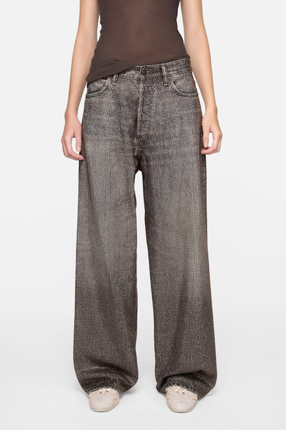 Loose rhinestone jeans – 1981 - Washed Black