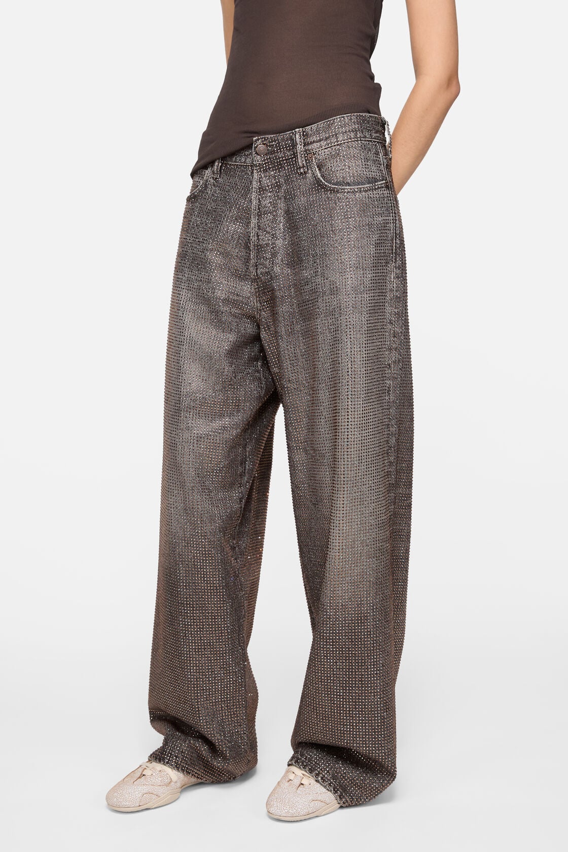 Loose rhinestone jeans – 1981 - Washed Black