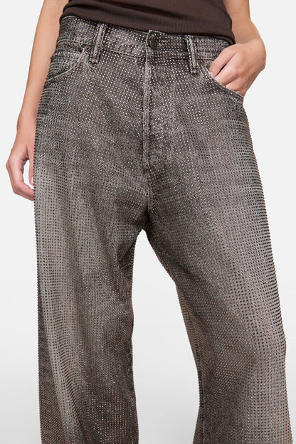 Loose rhinestone jeans – 1981 - Washed Black