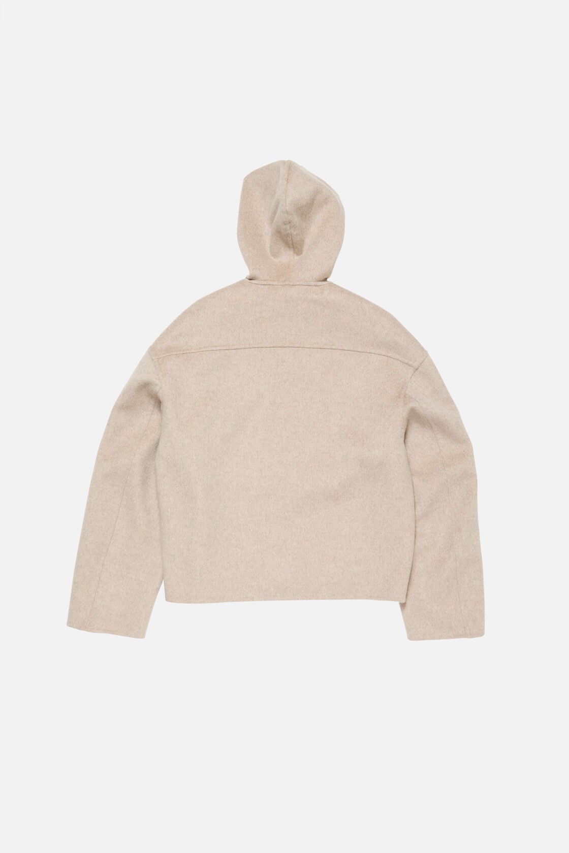 Cashmere jacket with hood - Oatmeal melange