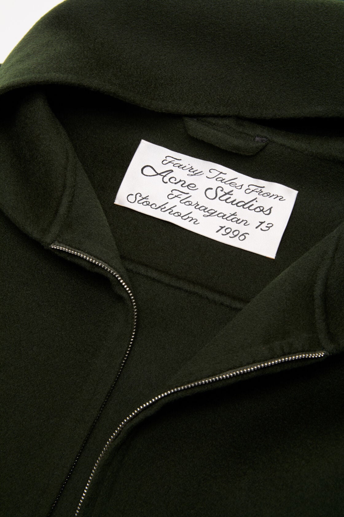 Cashmere jacket with hood - Dark green