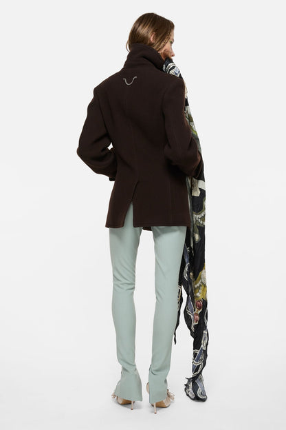 Wool duffle coat - Dark brown