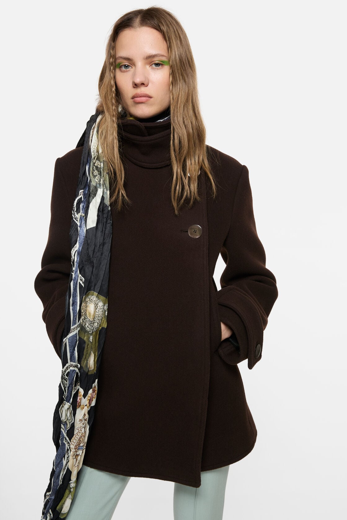 Wool duffle coat - Dark brown