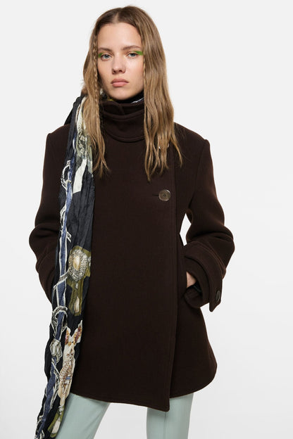 Wool duffle coat - Dark brown