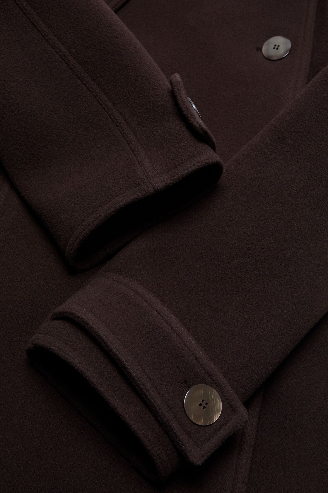 Wool duffle coat - Dark brown