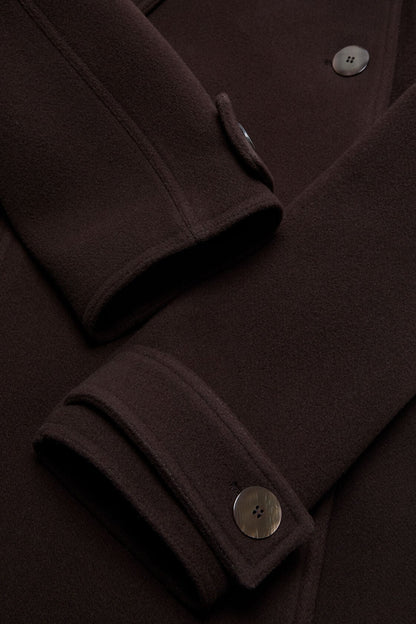 Wool duffle coat - Dark brown