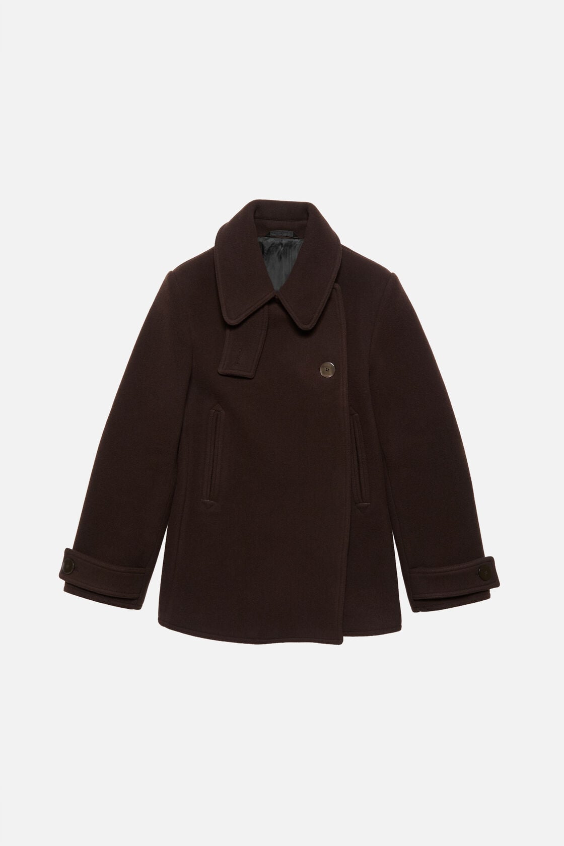 Wool duffle coat - Dark brown