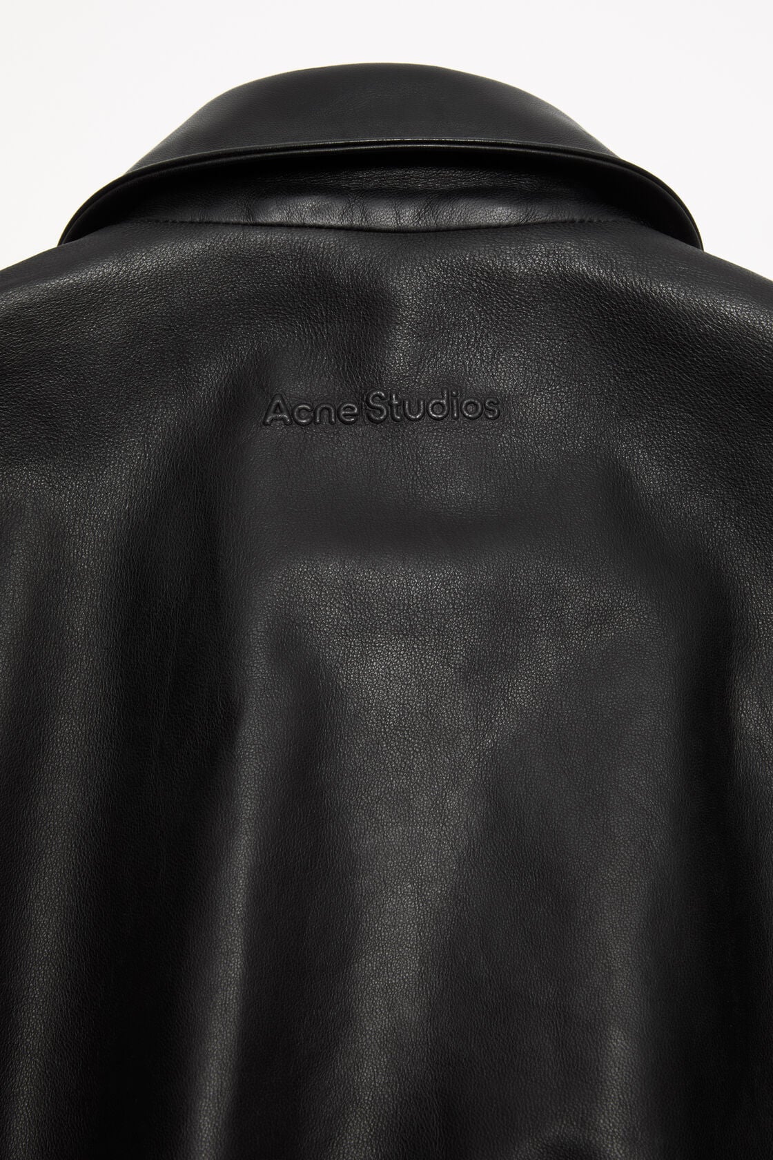 Leather bomber jacket - Black