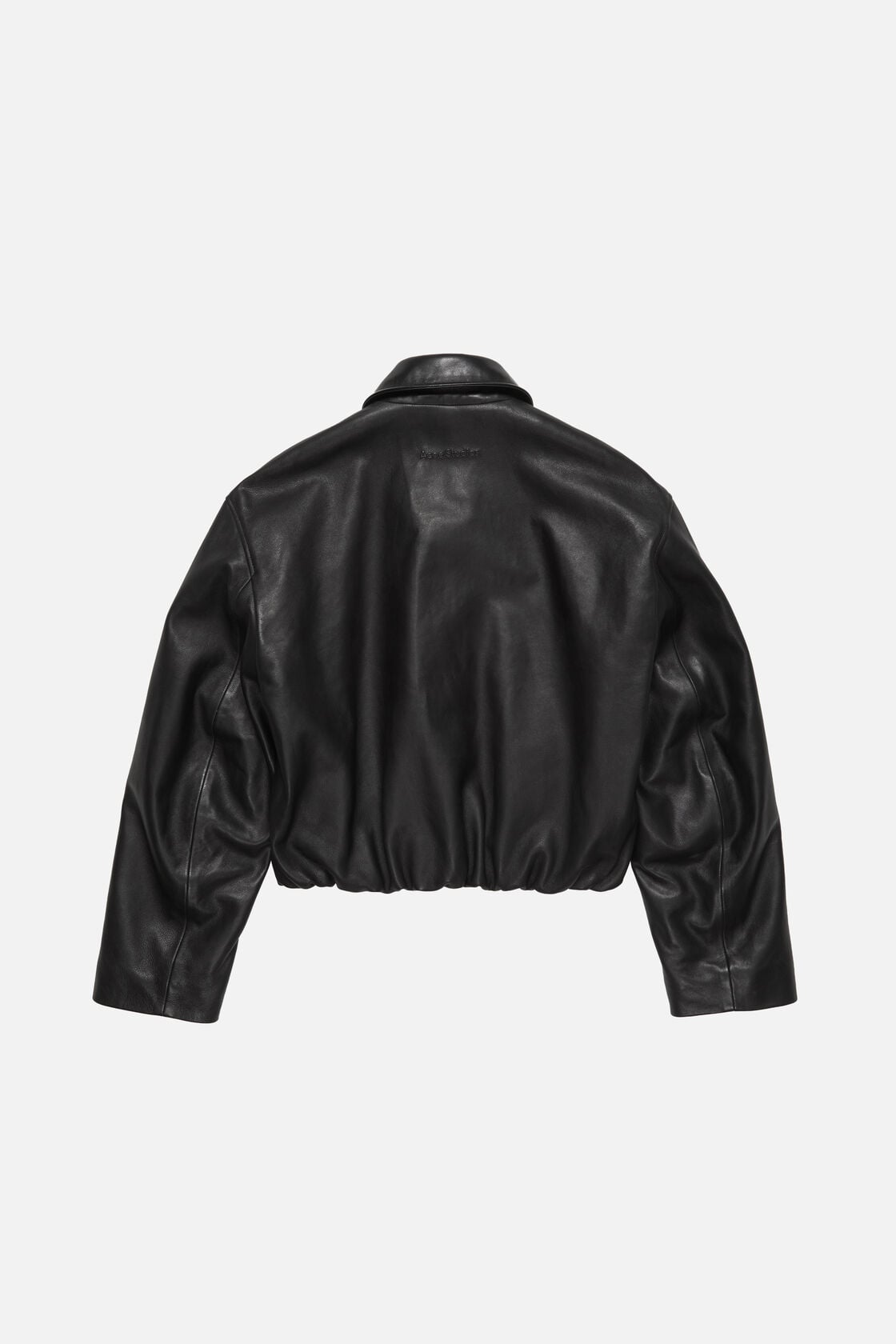 Leather bomber jacket - Black