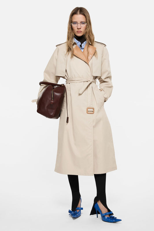 Layered trench coat - Light beige