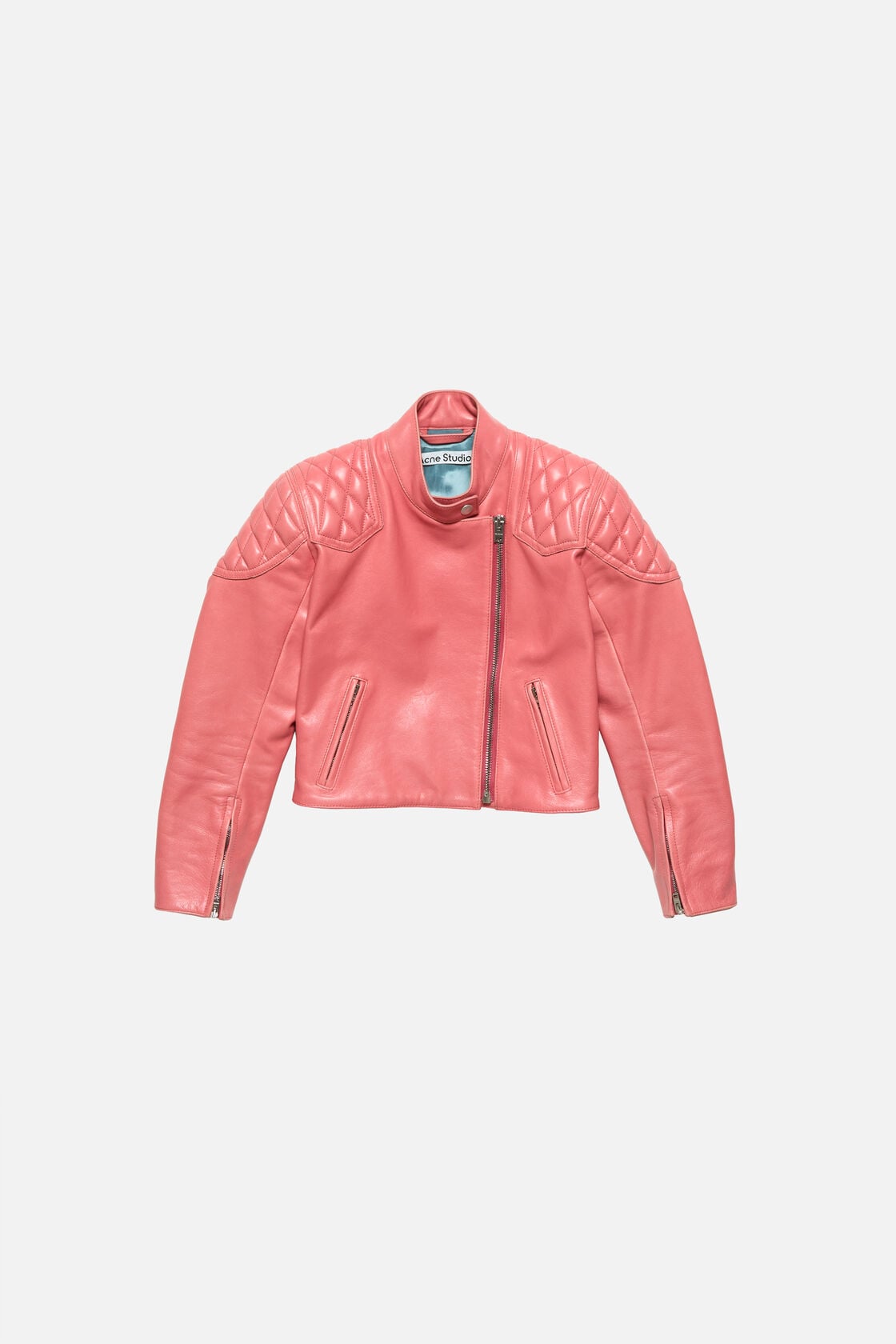 Leather biker jacket - Bubblegum pink