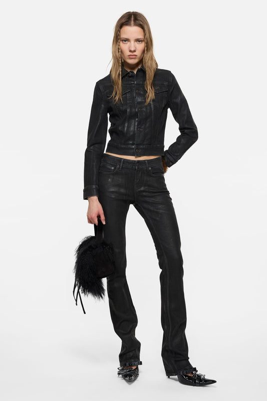 Fitted denim jacket - Black