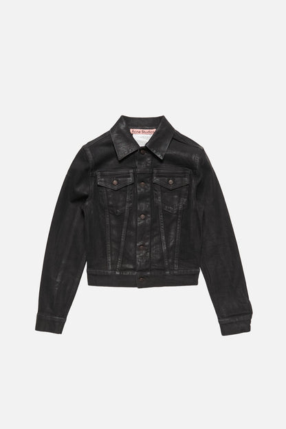 Fitted denim jacket - Black