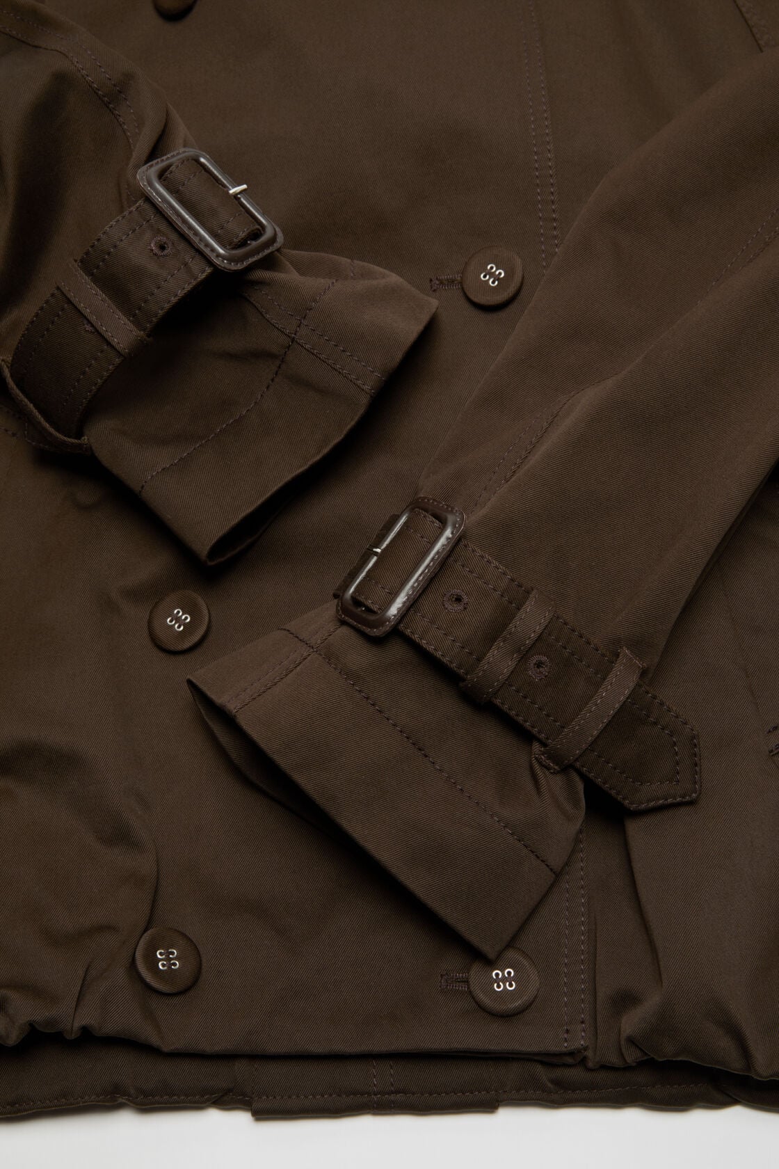 Short trench coat - Chestnut brown