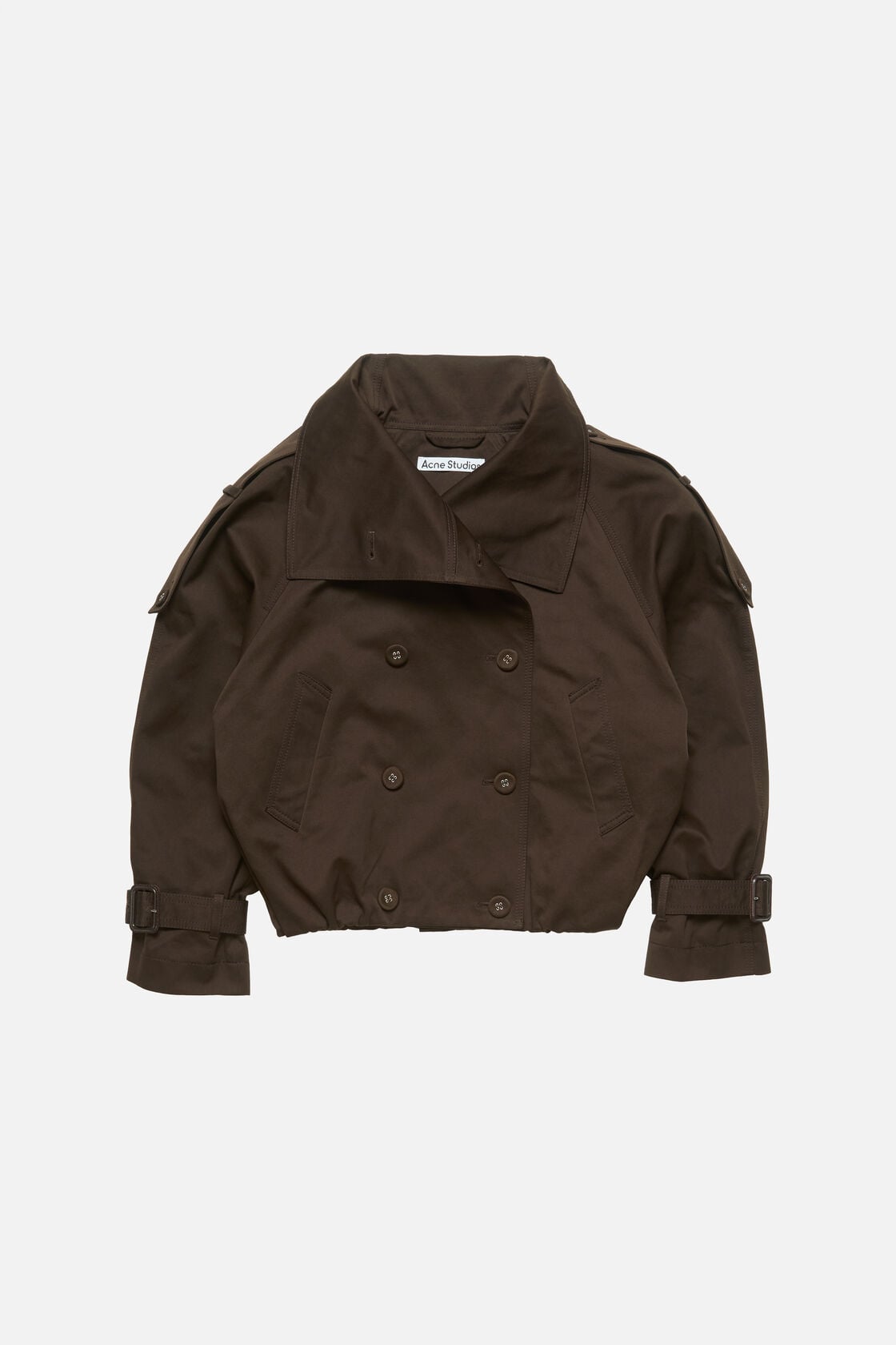 Short trench coat - Chestnut brown
