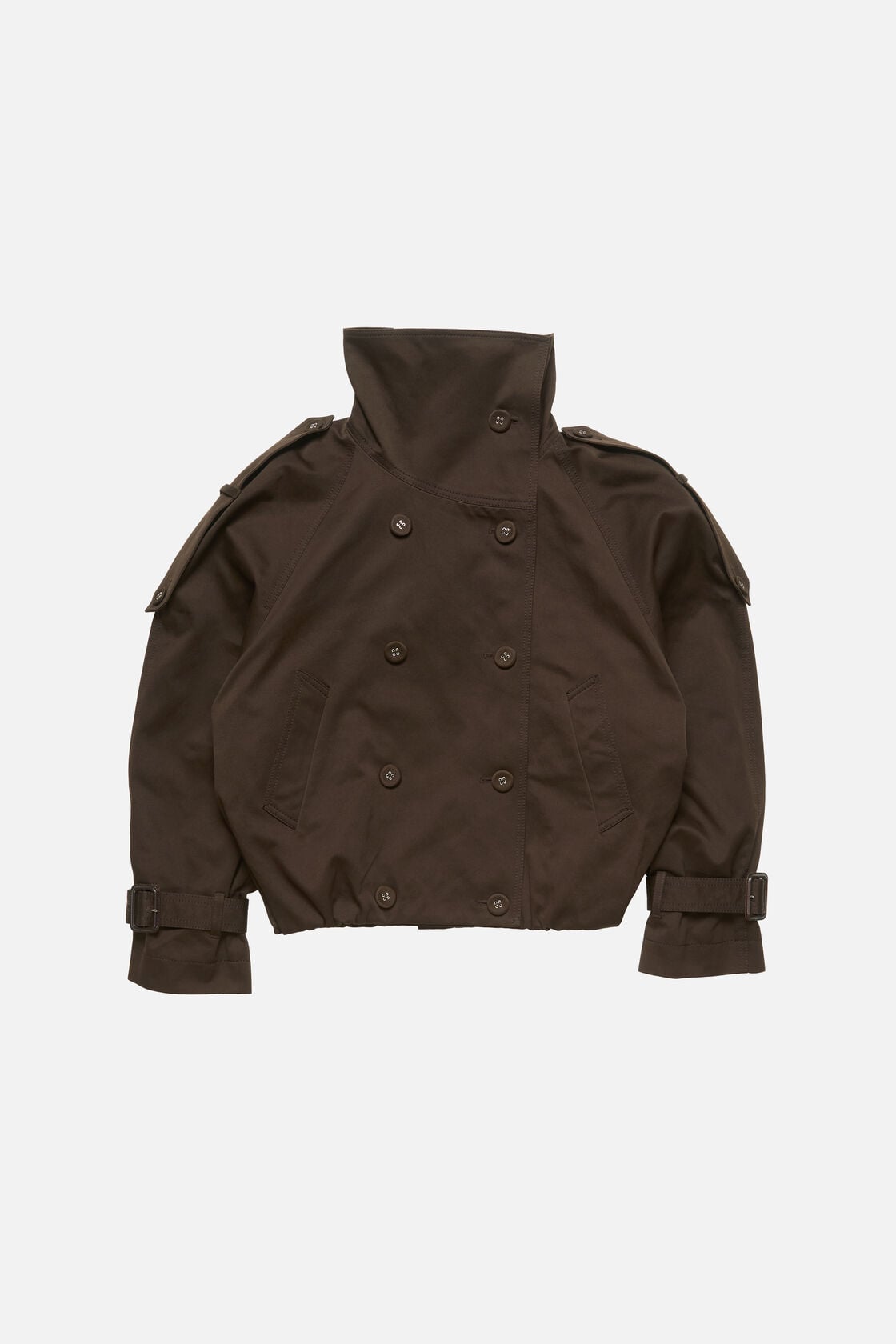 Short trench coat - Chestnut brown