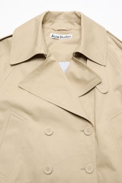 Short trench coat - Pale beige