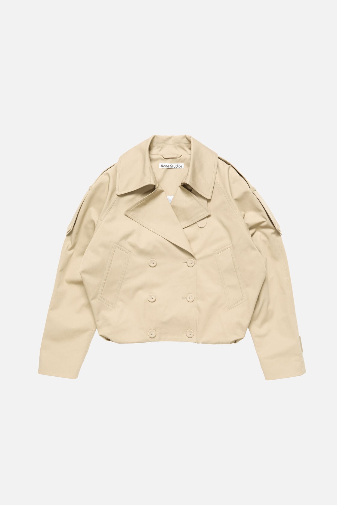 Short trench coat - Pale beige