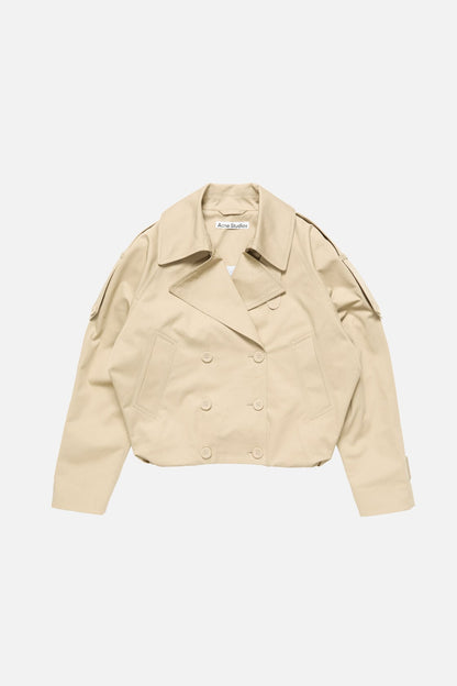 Short trench coat - Pale beige