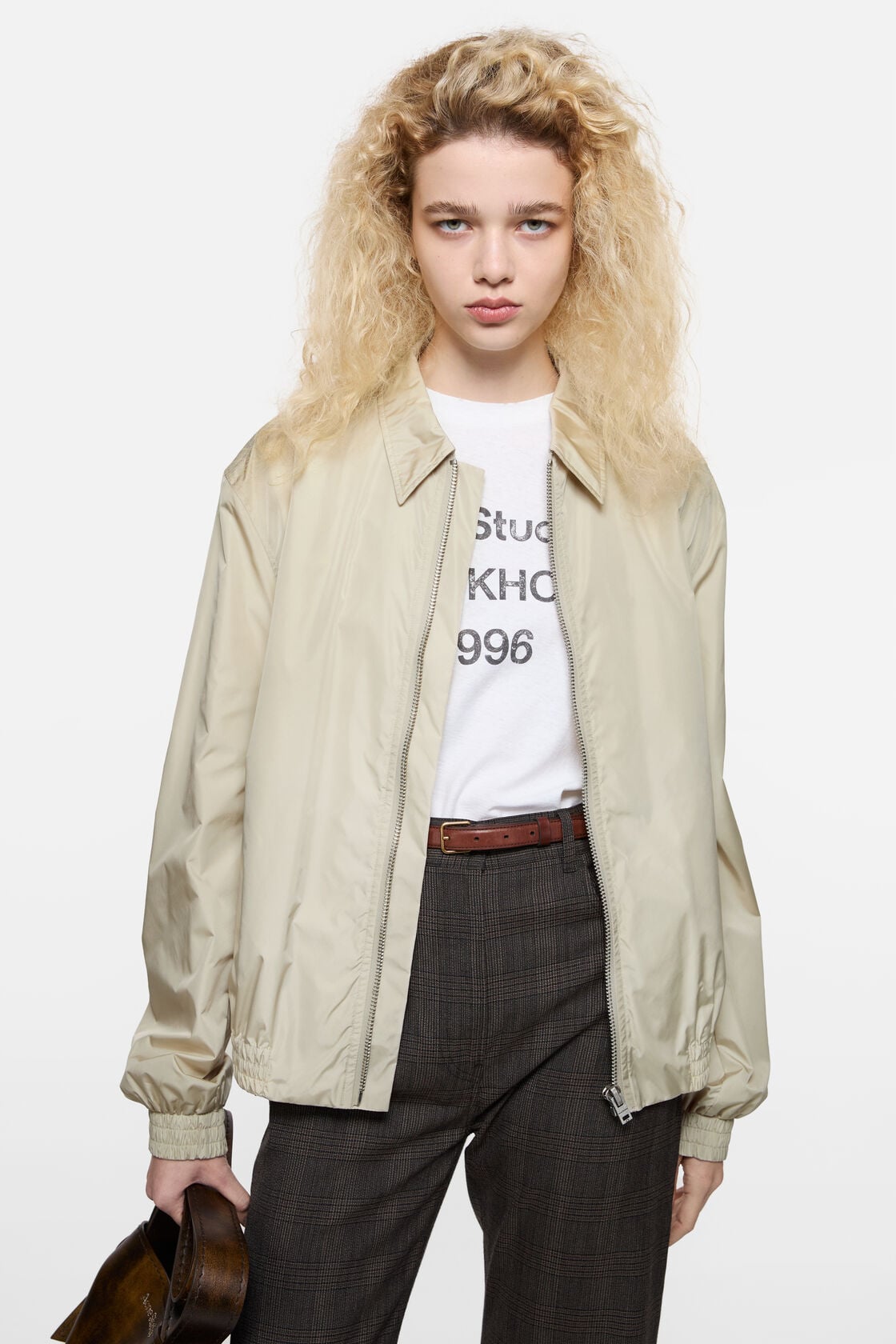 Lightweight nylon jacket - Light taupe