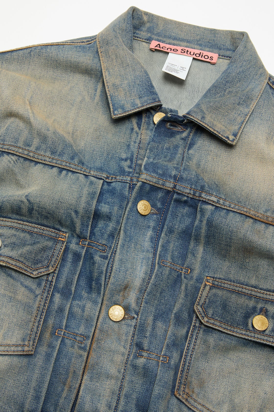 Scraped denim jacket - Mid Blue