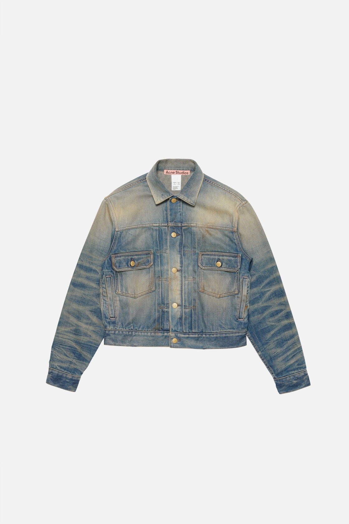 Scraped denim jacket - Mid Blue